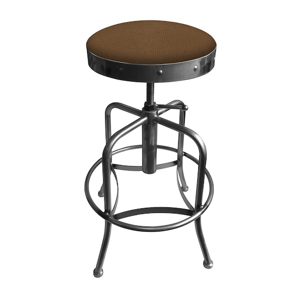 Adjustable Stool, Clear Coat Finish, Rein Thatch Seat